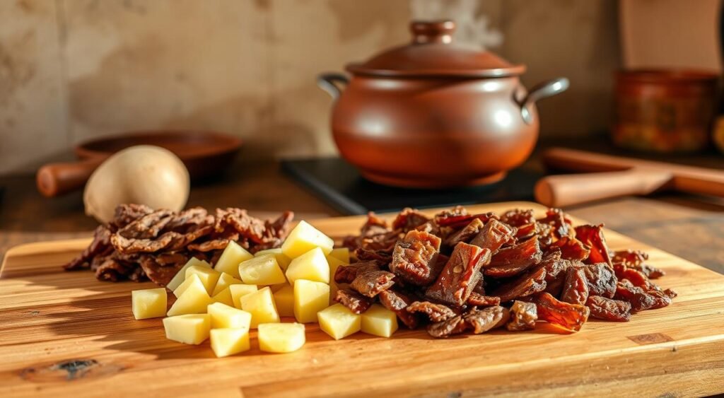modo de preparo carne seca com mandioca